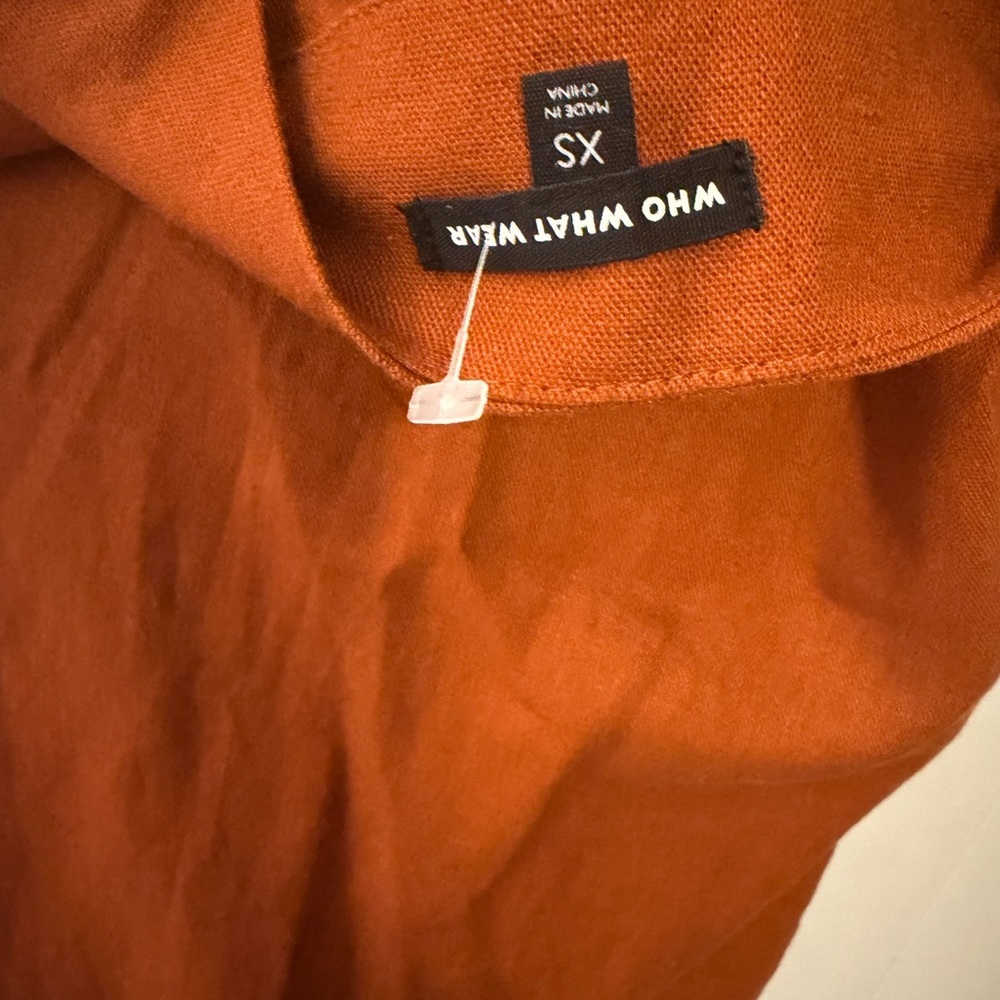 Who What Wear Orange Dress